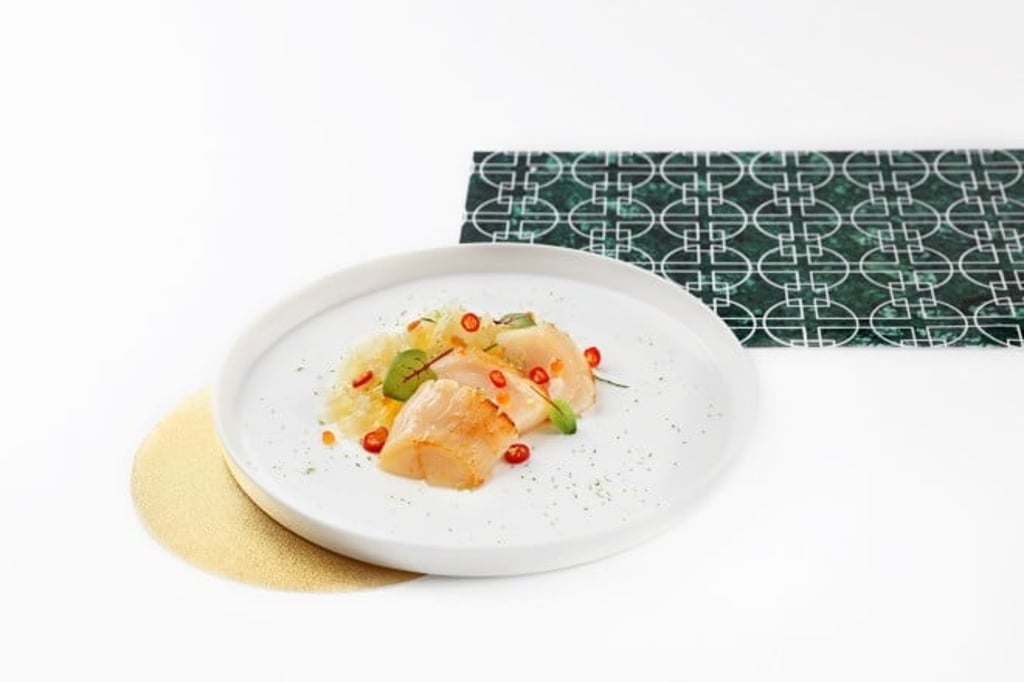 Pan seared Hokkaido Jumbo Scallop in Pomelo and Fish Sauce Dressing